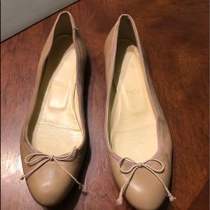 Christian Louboutin Nude Leather Flats
